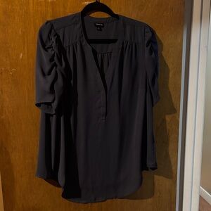 Flowy dusty blue blouse